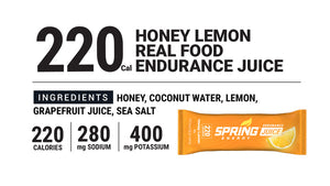 Honey Lemon (220 calorie) - Energy and Hydration Endurance Juice